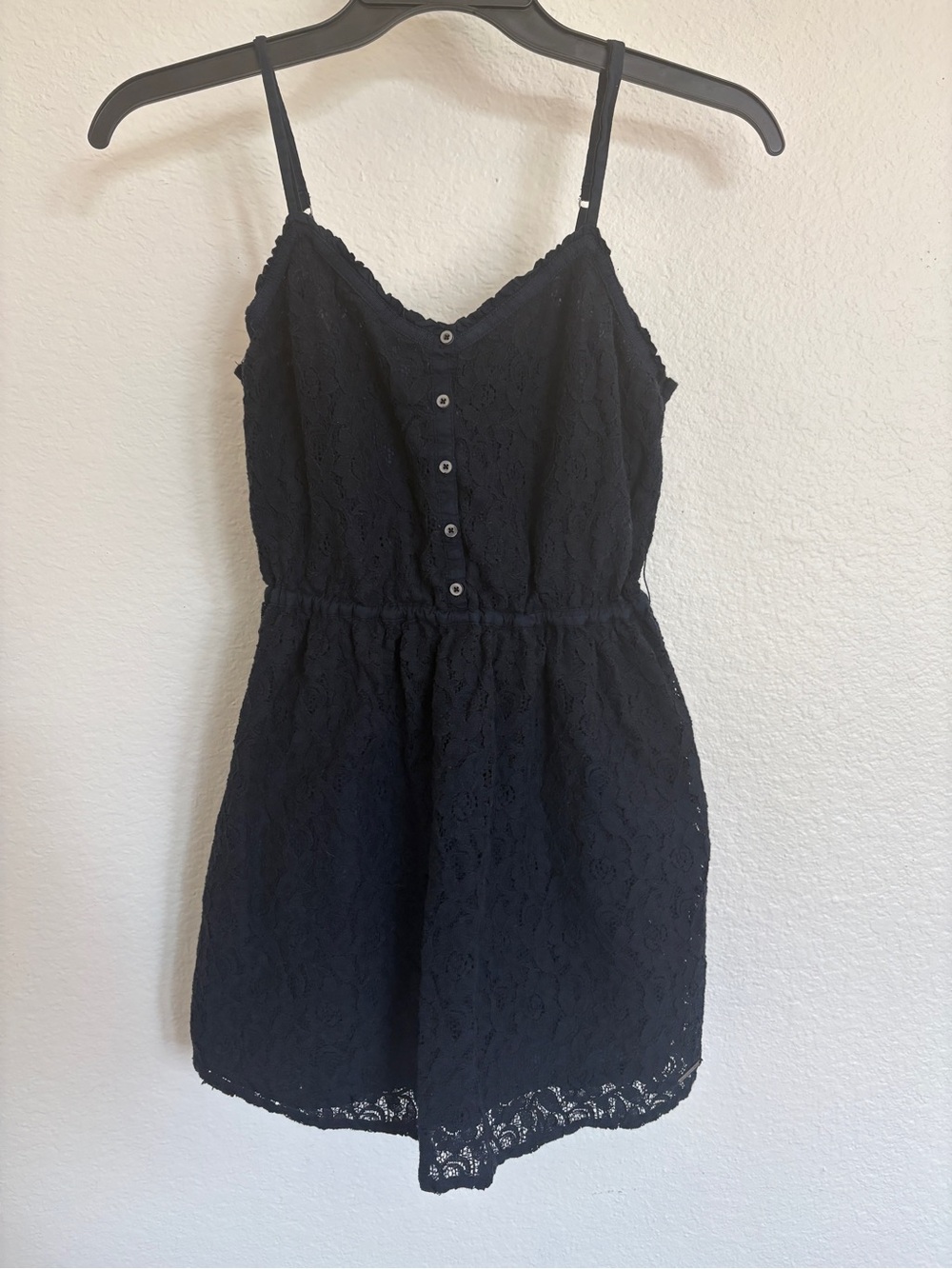 Abercrombie black Lace Spaghetti Strap Dress